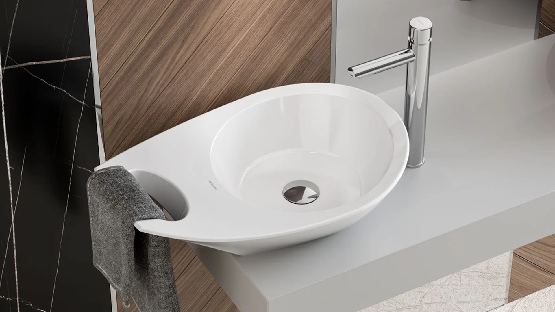 Vasque blanc forme moderne