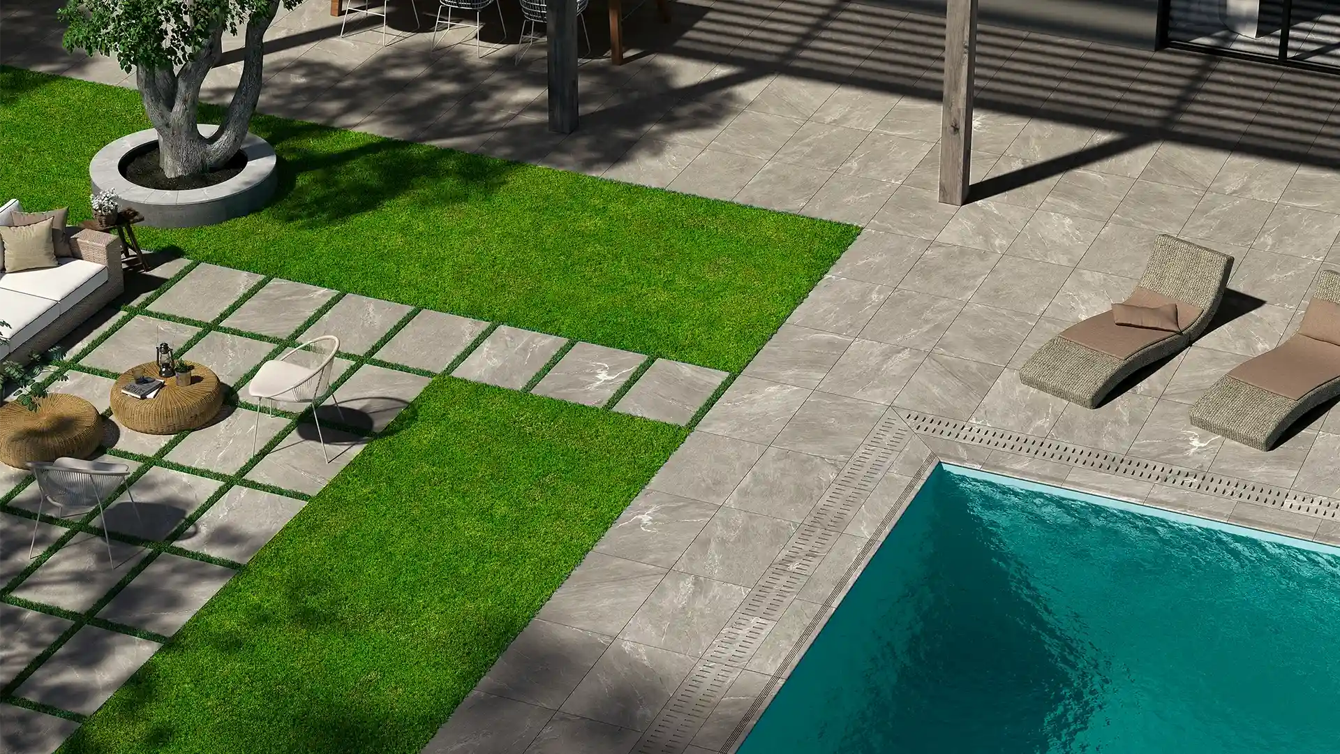 COEM Univers Carrelage Extérieur Jardin Verte Concept Habitat