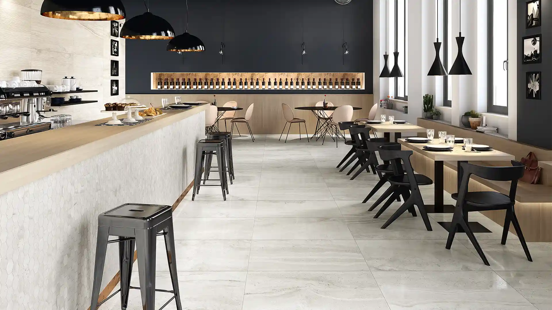 Carrelage intérieur - Bar éclaircie