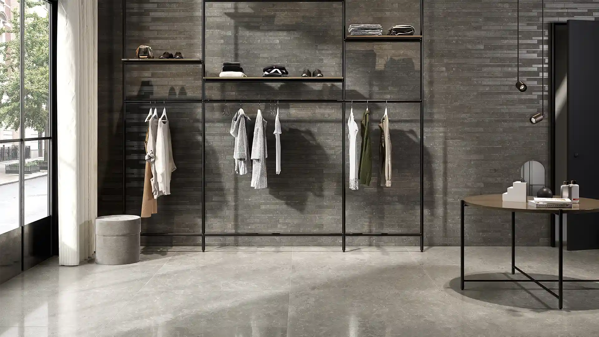 Carrelage intérieur - Dressing moderne sombre